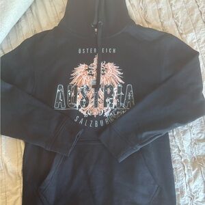 Austria Crest Hoodie Sweater - Black